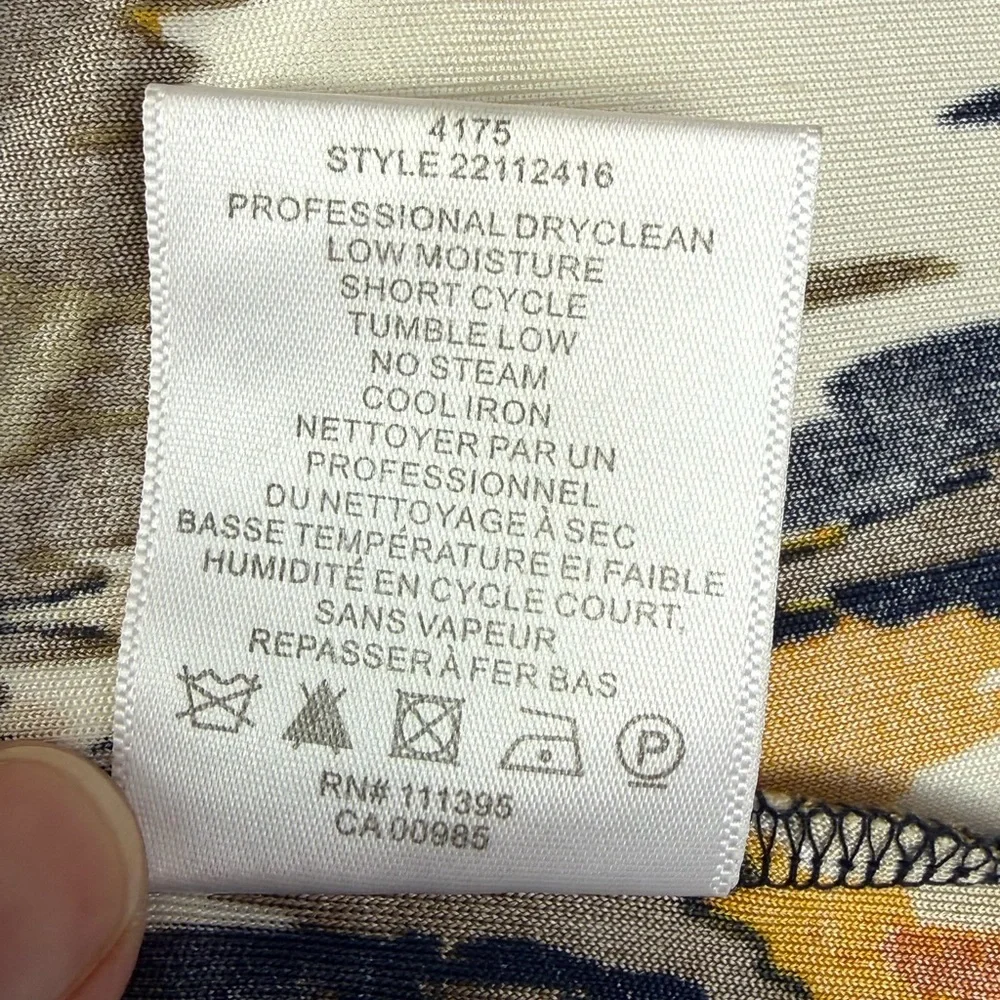 Tory Burch Verda Printed Silk Cowl Midi Dress Multicolor Size Medium